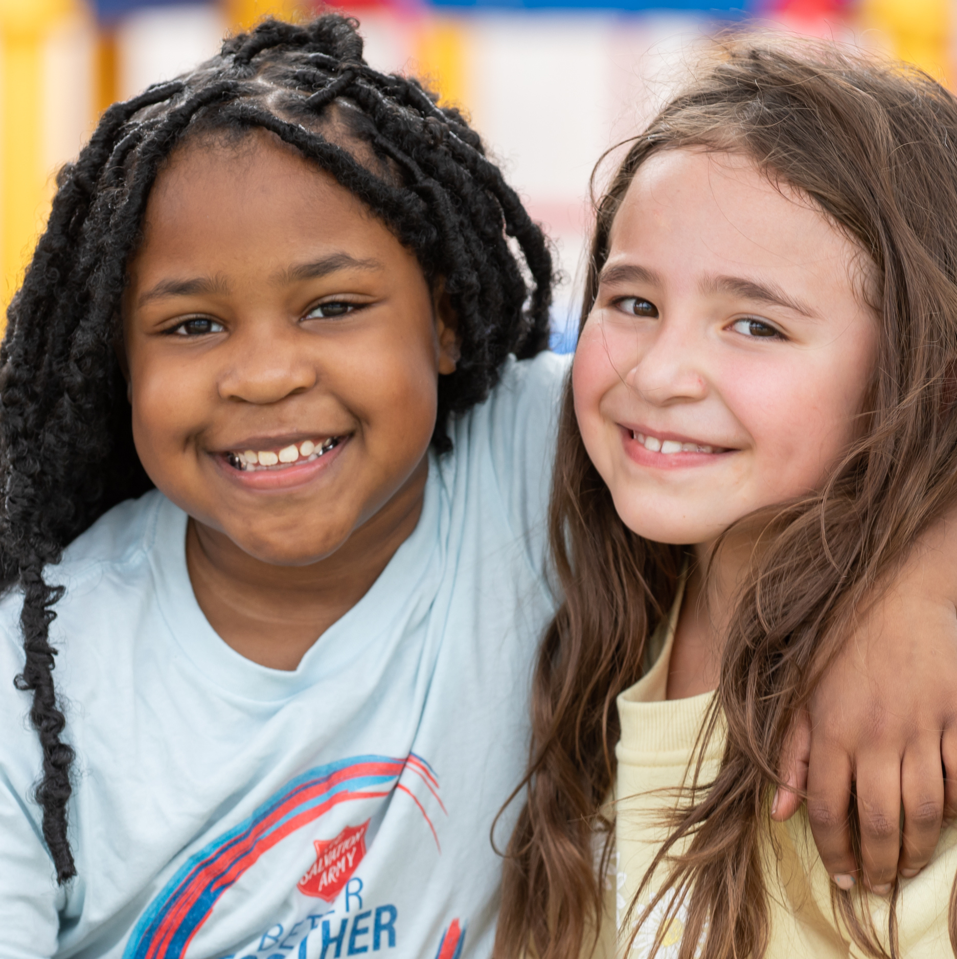 Kids smiling
